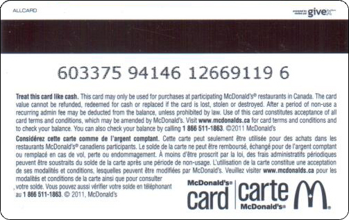 McDonald's Cards Collection - Canada - Arch Gift Card - 2011 - 004.jpg