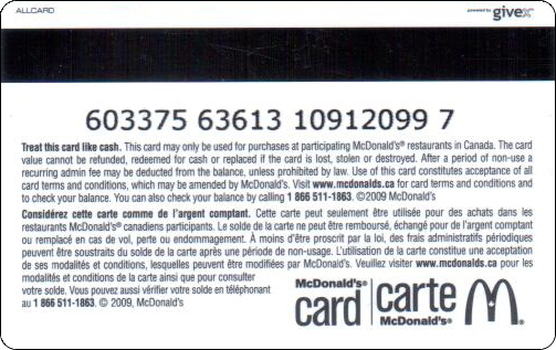 McDonald's Cards Collection - Canada - Arch Gift Card - 2009 - 006.jpg