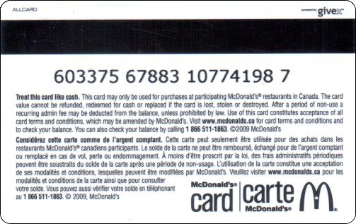 McDonald's Cards Collection - Canada - Arch Gift Card - 2009 - 004.jpg