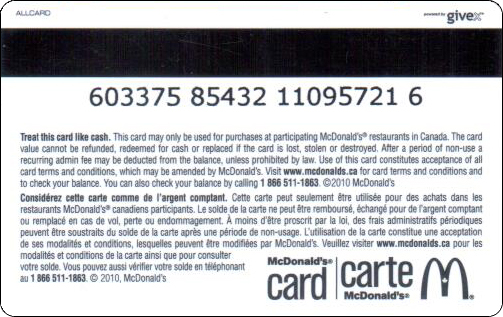 McDonald's Cards Collection - Canada - Arch Gift Card - 2010 - 006.jpg