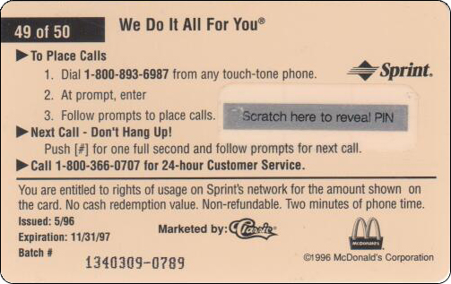 McDonald's Cards Collection - USA - Sprint - 0349 - 2.jpg