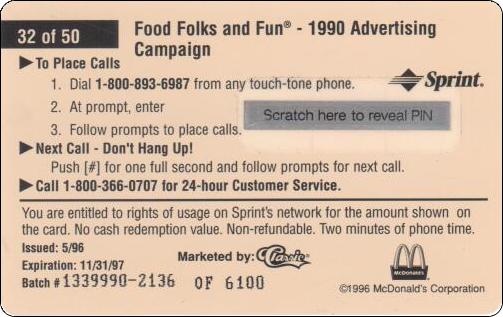 McDonald's Cards Collection - USA - Sprint - 0332 - 2.jpg